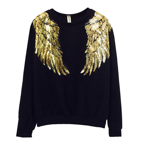 Gold Sequins Angel Wings - 3 Otters