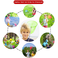 Telescopic Butterfly Fishing Nets, 6 Pack Insect Catching Nets Butterfly Net Bug Nets for Kids, Extendable from 15 inch to 34 inch