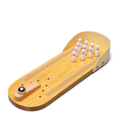 Mini Bowling, Wooden Desktop Tabletop Bowling Indoor Bowling Toy Classic Desk Ball Board Toy