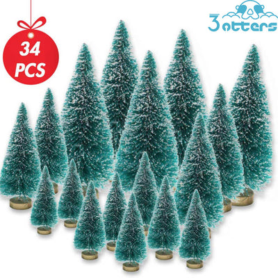 Mini Sisal Snow Frost Trees - 3 Otters