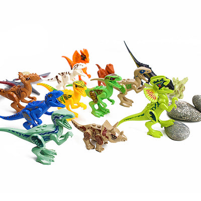 Dinosaur Building Blocks Toys for Kids, 14Pcs Inspired Dinosaur Puzzle Blocks - 3 Otters