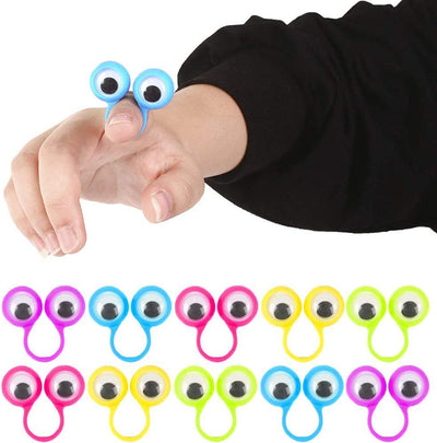 3 otters Eyeball Ring, 25 PCS Eye Finger Puppets Eye Monster Finger Kid Easter Toys - 3 Otters