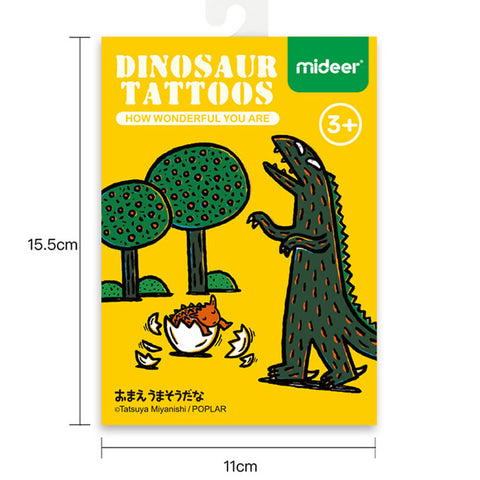 3otters Dinosaur theme tattoo stencil