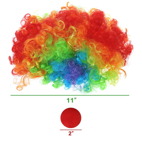 Rainbow Wig Clown Costume Circus Costume - 3 Otters