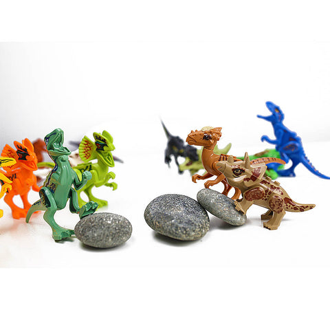 Dinosaur Building Blocks Toys for Kids, 14Pcs Inspired Dinosaur Puzzle Blocks - 3 Otters