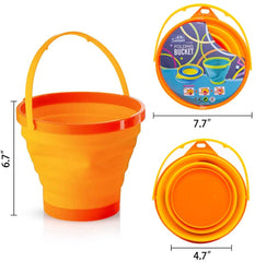 Foldable Bucket, 3PCS Foldable Pail Bucket Collapsible Buckets for Kids Beach Play Camping Gear Water and Food Jug, Dog Bowls, Camping, 2.5L