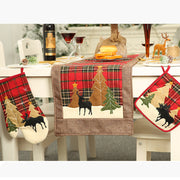 Christmas Insulated Gloves Insulated Placemat Microwave Oven Mat - 3 Otters