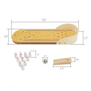 Mini Bowling, Wooden Desktop Tabletop Bowling Indoor Bowling Toy Classic Desk Ball Board Toy