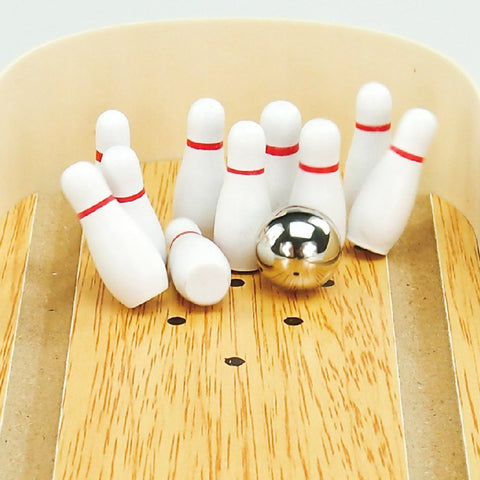 Mini Bowling, Wooden Desktop Tabletop Bowling Indoor Bowling Toy Classic Desk Ball Board Toy