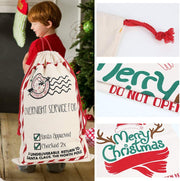 Shindel Christmas Santa Sack, 2PCS Personalized Santa Sack Bag Christmas Bag Santa Sack Canvas Bag, Large Size 26.8"x19.3"