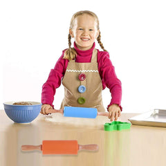 Kids Size Wooden Handle Rolling Pin - 3 Otters