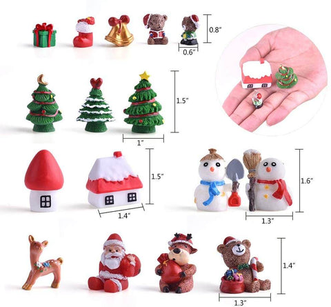 Fairy Garden Supplies Lovely Miniature Ornaments Fairy Garden Accessories Small Christmas Ornaments - 3 Otters