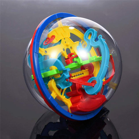 Maze Ball, 3D Magic Puzzle Game Flying Saucer Development with 100 Challenging Barriers Education Toy Children Toys - 3 Otters