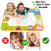 Aqua Magic Mat, Kids Painting Writing Doodle Board Toy, Coloring Painting Educational Writing Pad, Aged 2-12, 40X 28inch - 3 Otters