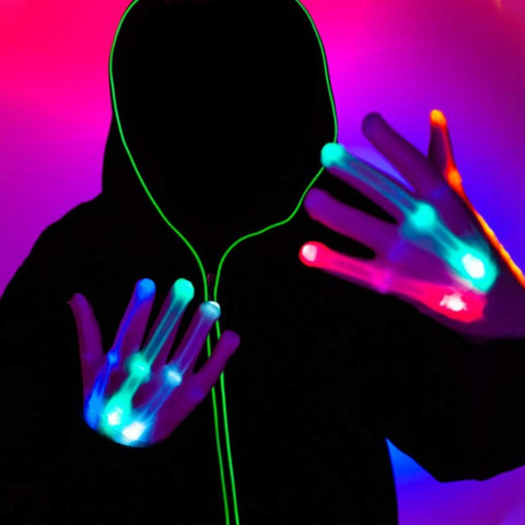 Led Gloves Lightshow Dancing Gloves for Clubbing，Dance Costumes Toys for 9-10 Year Old Boys - 3 Otters