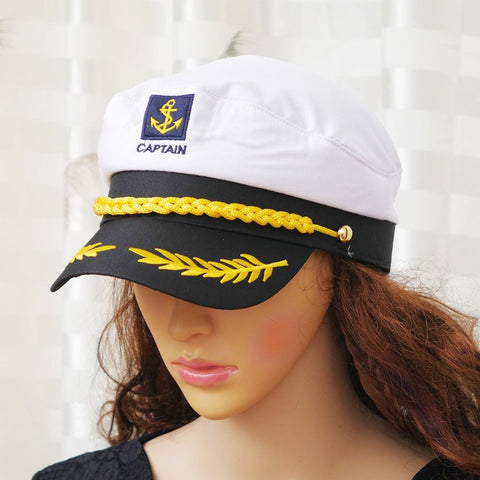 Sailor Captain Hat, Navy Marine Admiral Caps Yacht Costume with Random Accessory - 3 Otters