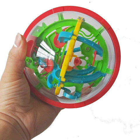 Maze Ball, 3D Magic Puzzle Game Flying Saucer Development with 100 Challenging Barriers Education Toy Children Toys - 3 Otters