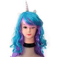 Rainbow Unicorn Horn Ears Wigs Halloween Costume Headpiece for Kids Girls Adults with Box Gift - 3 Otters