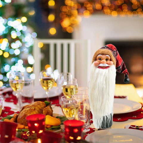 Red Wine Bottle Cap Santa Hats - 3 Otters