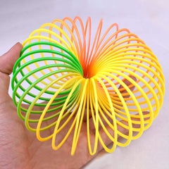 Rainbow Magic Spring, 12 PCS Colorful Rainbow Neon Plastic Spring Toy - 3 Otters