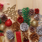 Natural Pine Cones, Lodge Pole Decorative Fall Winter Holiday Home Decor Vase Filler, Christmas Tree Ornaments,18 PCS - 3 Otters