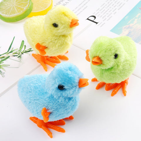 Wind Up Toy, Easter Toy Wind-Up Jumping Chicken Plush Chicks Toys Novelty Toys for Party Favors , Yellow, 12 PCS - 3 Otters