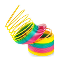 Rainbow Magic Spring, 12 PCS Colorful Rainbow Neon Plastic Spring Toy - 3 Otters