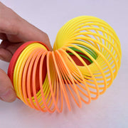Rainbow Magic Spring, 12 PCS Colorful Rainbow Neon Plastic Spring Toy - 3 Otters