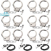 Kids Police Metal Handcuffs with Keys and Release (9PCS ) - 3 Otters