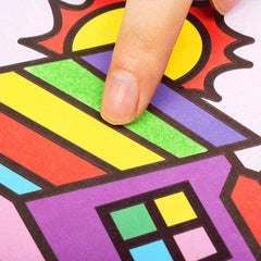 Sand Art kit , Colored Sand Art Kit Art Sand Scenic Sand wiht 10 Sheets Sand Art Painting Cards Set Children Art Toy, 12 Color (0.92 LB)