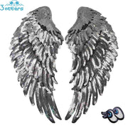 Silver Sequins Angel Wings - 3 Otters
