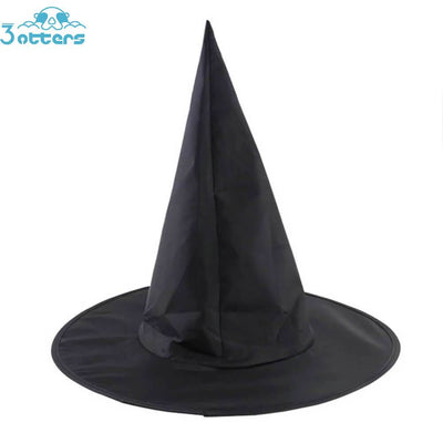 Black Hogwarts Magic School Wizard Student Witch Hat - 3 Otters