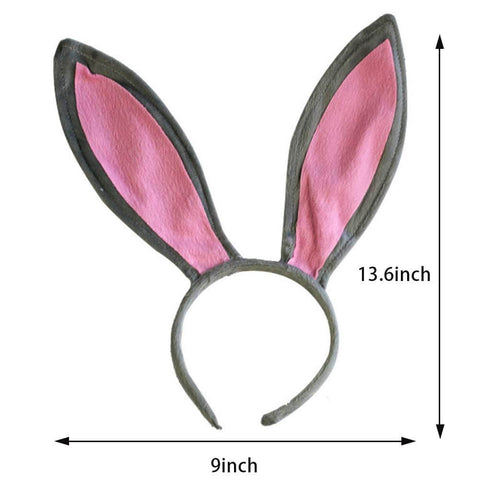 Gray Bunny Ears, Cute Bunny Headband Easter Day Party Decoration (3PCS) - 3 Otters