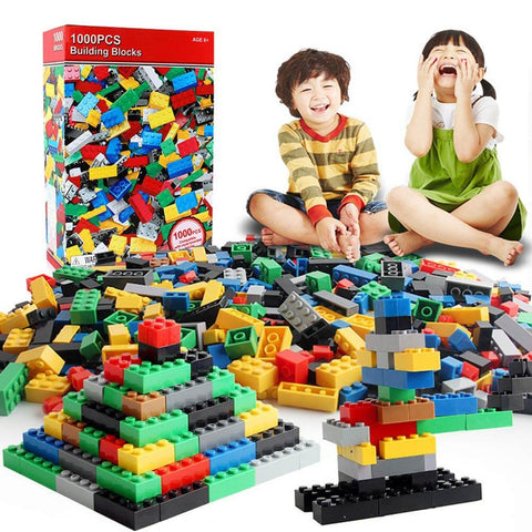 Bulk Building Bricks Set, Classic Creative Building Blocks Birthday Gift for Kids - 3 Otters