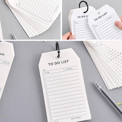 Planner Notepad，Creative Stationery Linked Schedule, Daily Plan and Habit Tracker, Improve Planning and Action, 50 pages a book, 3.15*5.51 inch - 3 Otters
