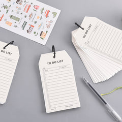 Planner Notepad，Creative Stationery Linked Schedule, Daily Plan and Habit Tracker, Improve Planning and Action, 50 pages a book, 3.15*5.51 inch - 3 Otters