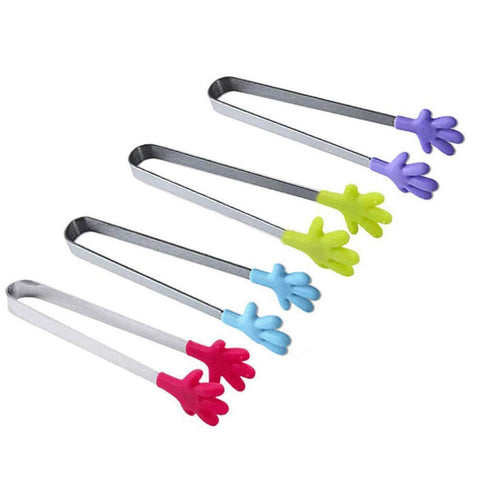 Hand-Shape Silicone Tong (4-Piece Set) - 3 Otters
