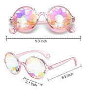 Kaleidoscope Glasses, 4PCS Rainbow Prism Sunglasses - 3 Otters