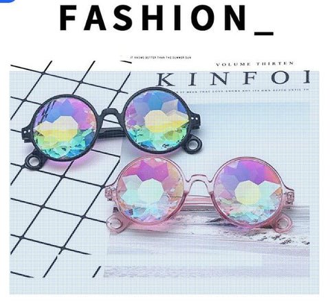 Kaleidoscope Glasses, 4PCS Rainbow Prism Sunglasses - 3 Otters