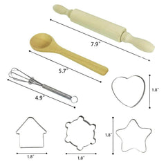 Kids Chef Costume Set, Toddler Cooking and Baking Set with Apron - 3 Otters