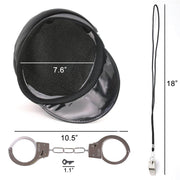 Kids Police Costumes with Hats, Whistle & Handcuffs - 3 Otters