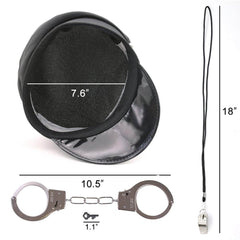Kids Police Costumes with Hats, Whistle & Handcuffs - 3 Otters