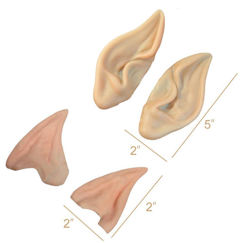 Elf Pointed Ears for Cosplay, Elven Ears Cosplay Accessories Party Favor - 3 Otters