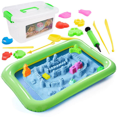 Sand Tray Toys, Magic Sand Play Kit with 45 Pcs