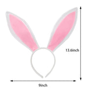 White Bunny Ears, Cute Bunny Headband Easter Day Party Decoration (3PCS) - 3 Otters